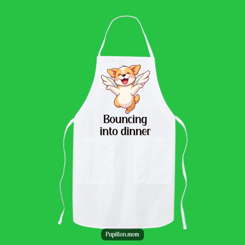 Funny Joyful Dog Apron: Leaping With Wings, Practical Funny Gift!