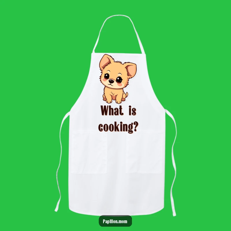 Funny Curious Fluffy Dog Ear Apron: Cook with Canine Inquiry and Style