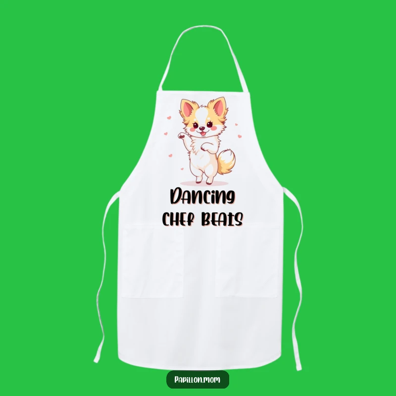 Funny Papillon Dancing Apron: Cook with Grace and Humor!