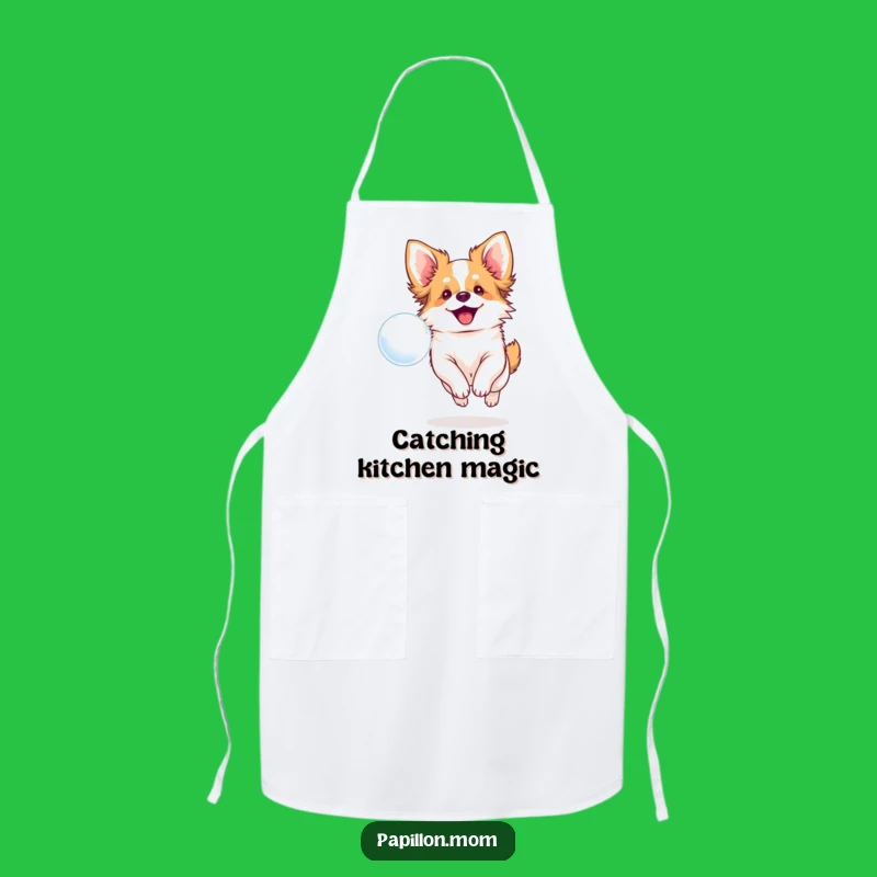 Funny Papillon Dog Bubble Apron - Cook With Canine Fun