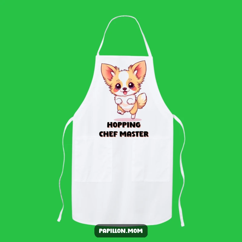 Funny Papillon Hop Apron - Cook with Joyful Energy!