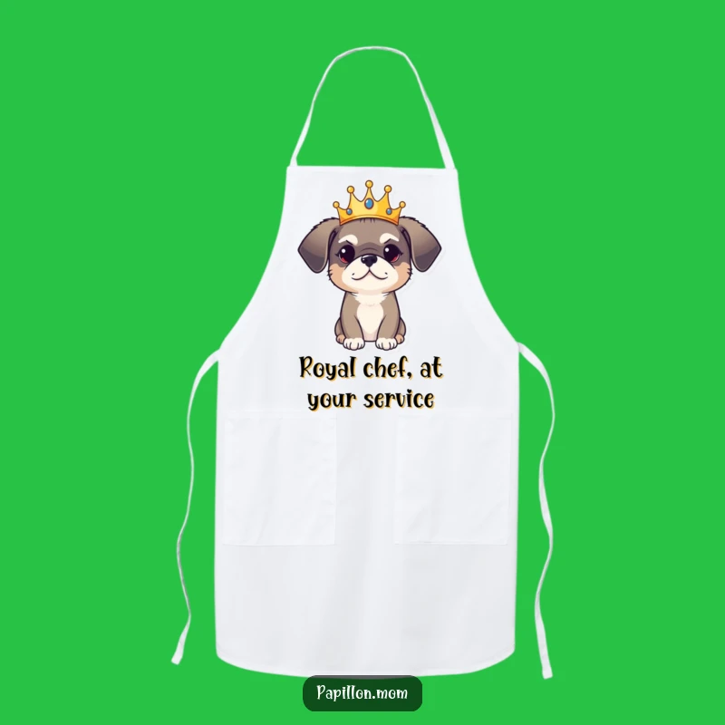 Funny Dog Crown Apron: Cook Like Royalty, Practical Funny Gift