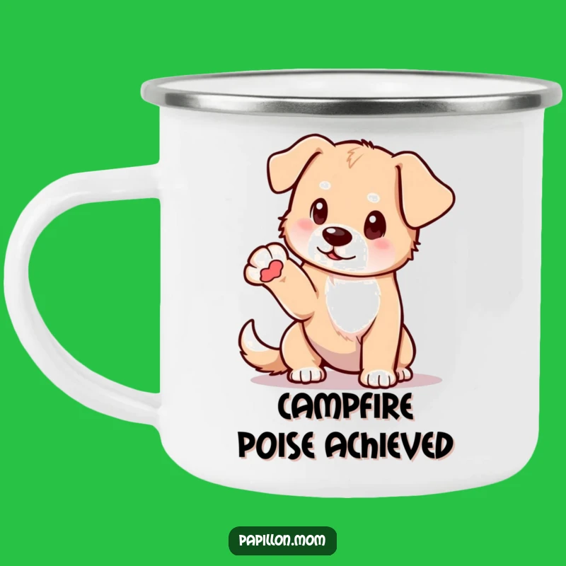 Funny Elegant Dog Camping Mug: Durable Paw Extended, Best Funny Gift!