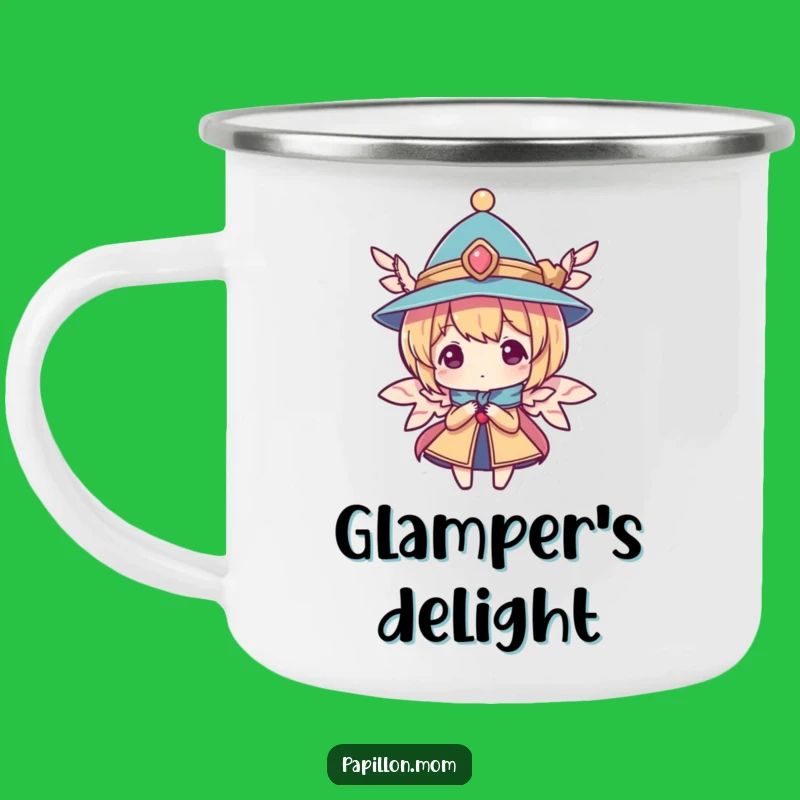 Funny Elegant Hat Character Camping Mug: Adventure with Sophistication