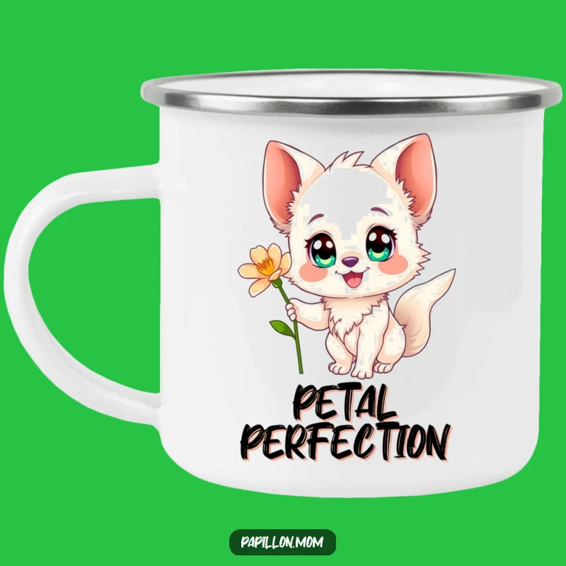 Funny Papillon Camping Mug: Outdoor Papillon Flower Fun - Best Funny Gift!