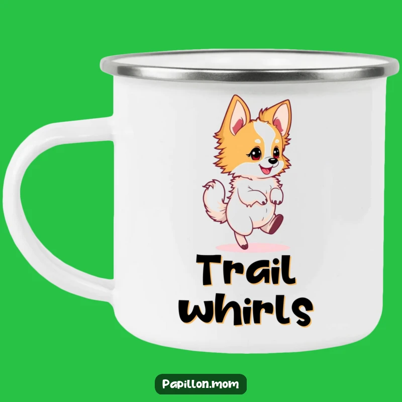 Funny Papillon Twirling Camping Mug - Durable Funny Gift for Adventurers
