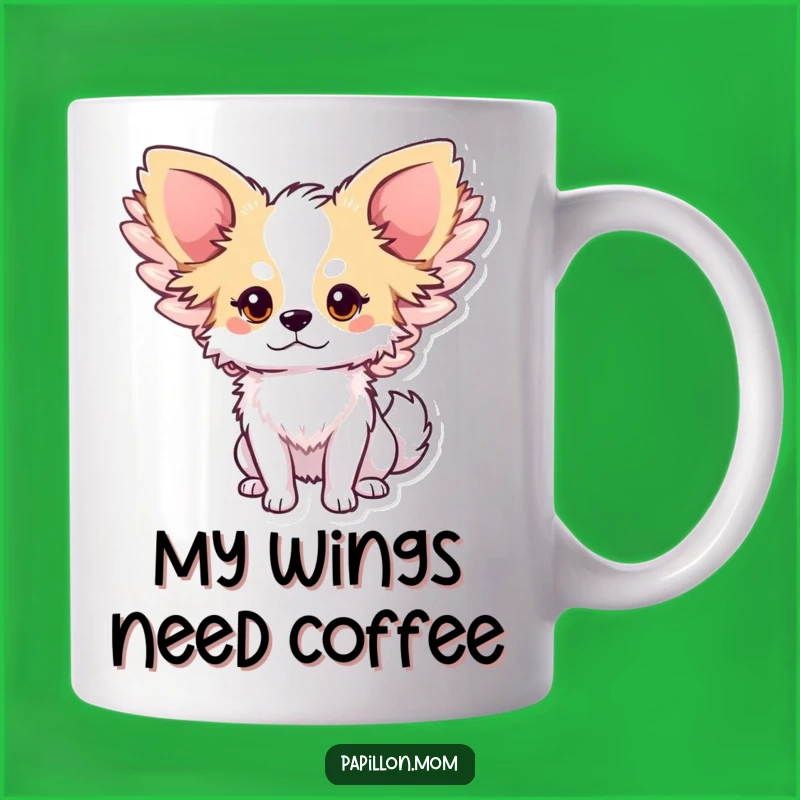 Funny Papillon Angel Wings Mug - Adorable Dog Lover's Dream Gift