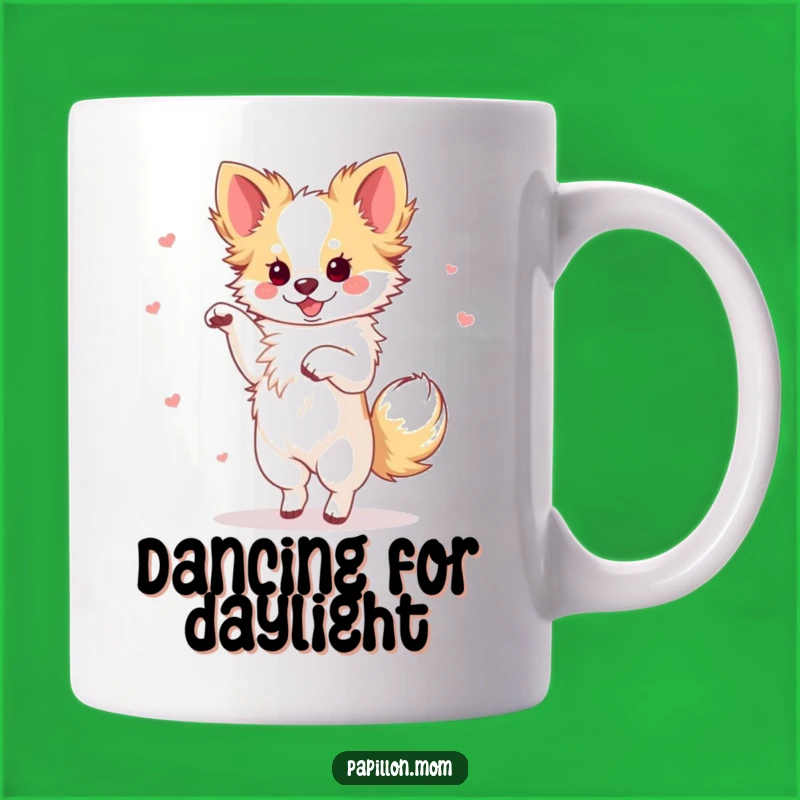 Funny Papillon Dancing Mug: A Lively, Humorous Gift for Joyful Souls!