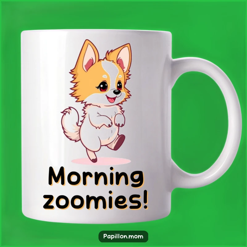 Funny Papillon Twirling Dog Mug - Energetic Funny Gift for Dog Lovers