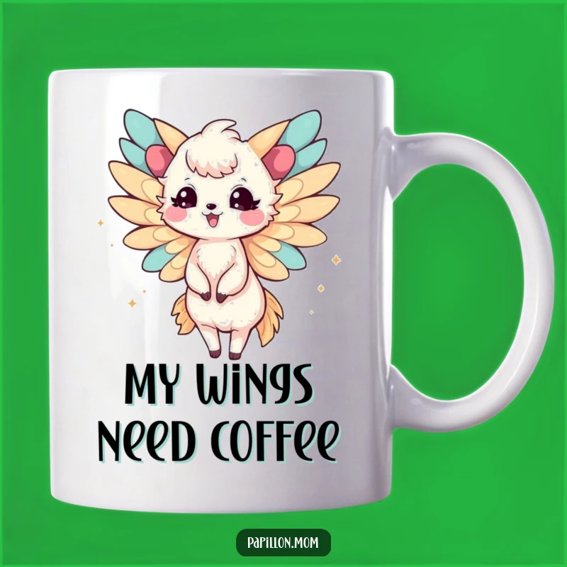 Funny Papillon Lady Mug: Joyful Wings Fluttering – Perfect Gift for Her!