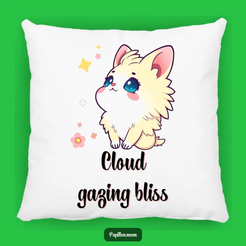 Funny Kawaii Papillon Pillow: Cozy wonder-filled gaze, soft comfort and a funny gift.