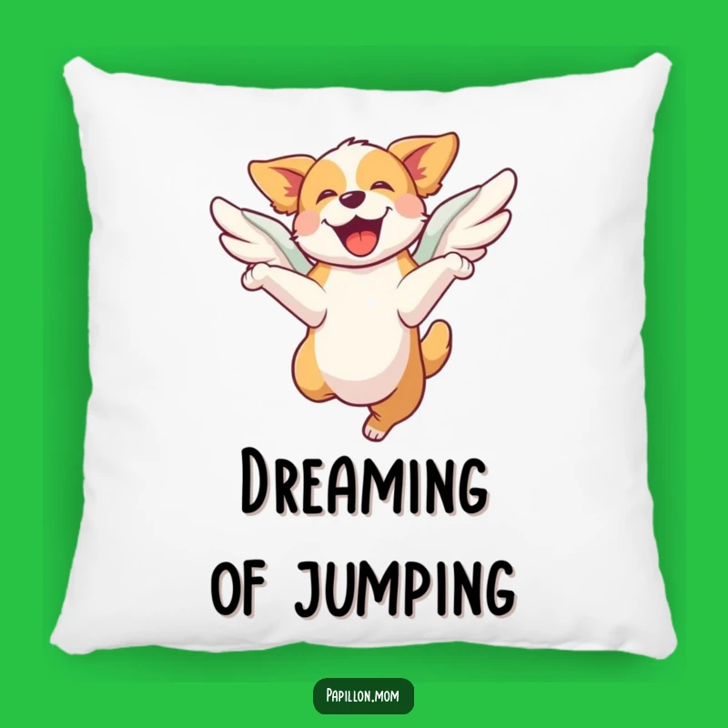 Funny Joyful Dog Pillow: Cozy Leaping With Wings, Comfy Funny Gift!