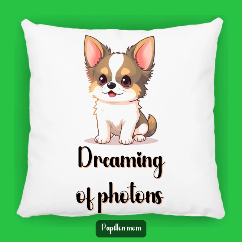 Funny Kawaii Papillon Dog Pillow: Light Hunter Cushion, Cozy Gift!