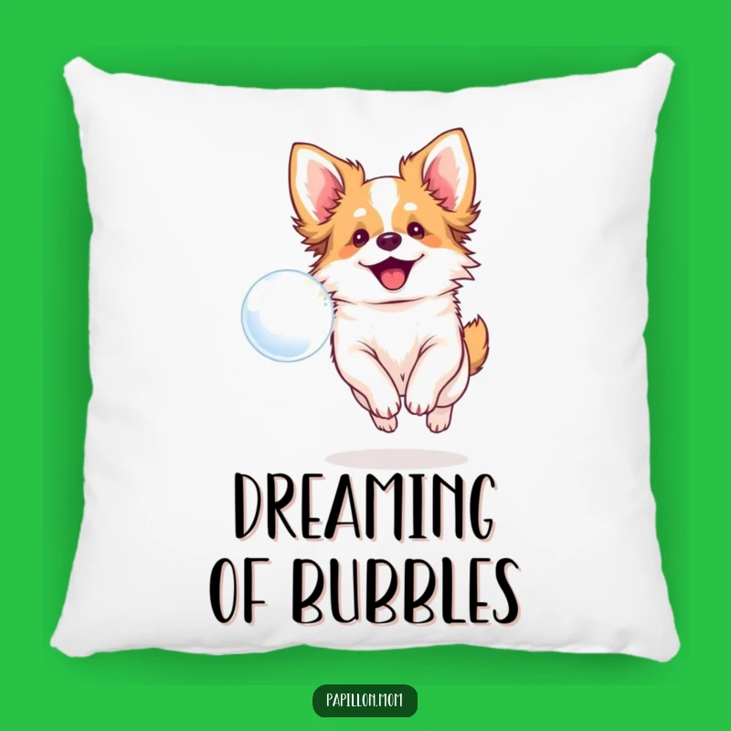 Funny Papillon Dog Bubble Pillow - Cuddle Up With Canine Cheer
