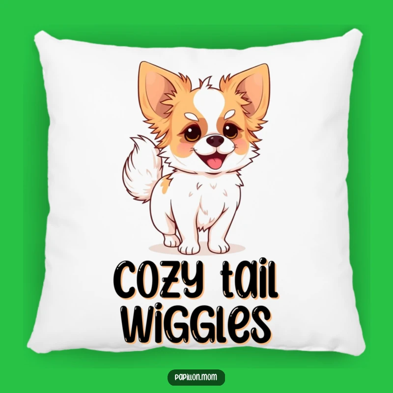 Funny Papillon Dog Tail Wag Pillow - Cuddle Up With Canine Bliss