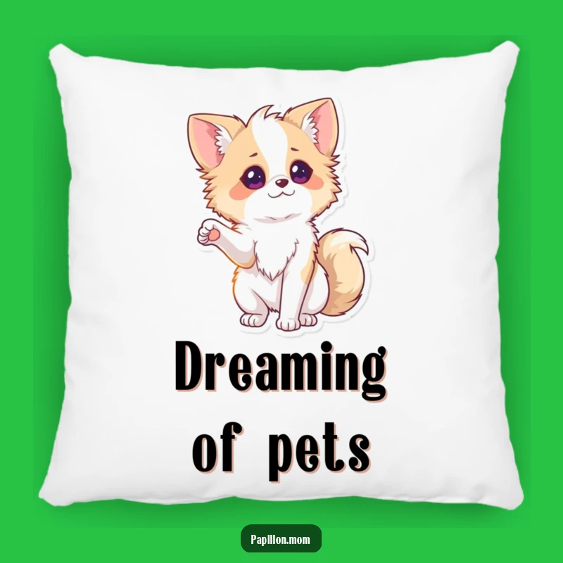 Funny Papillon Paw Pillow: Cozy Dog Lady Accent, Adorable Comfort Gift!