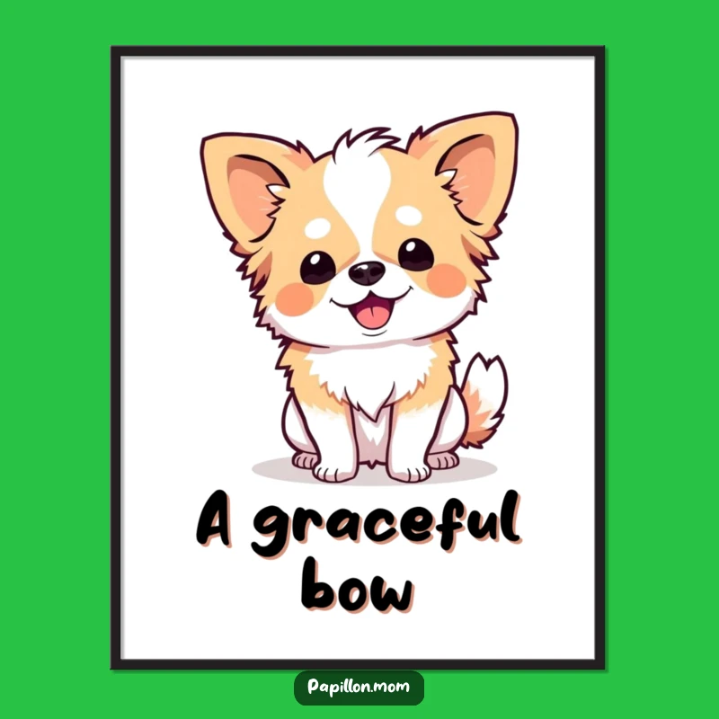 Funny Papillon Curtsy Digital Art: Instant Joyful Decor!