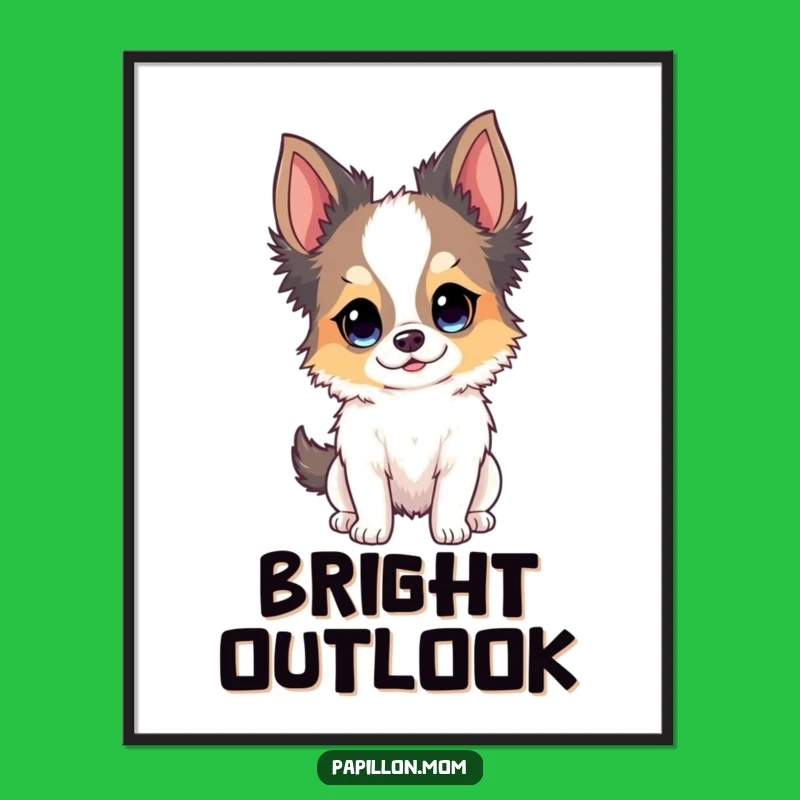 Funny Papillon Curious Expression Digital Art - Instant Funny Gift for Walls