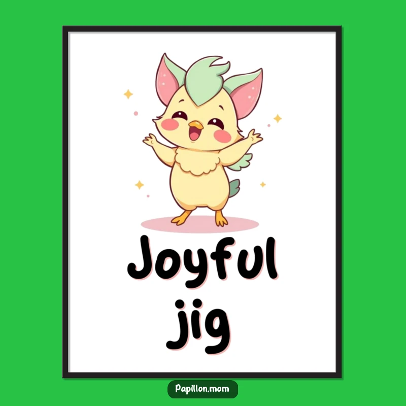 Funny Papillon Digital Art: Dancing Papillon Delight - Instant Funny Gift Download!