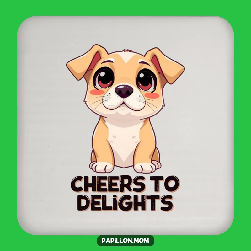 Funny Adoring Dog Coasters: Protect Surfaces with Loving Canine Art, Set Gift