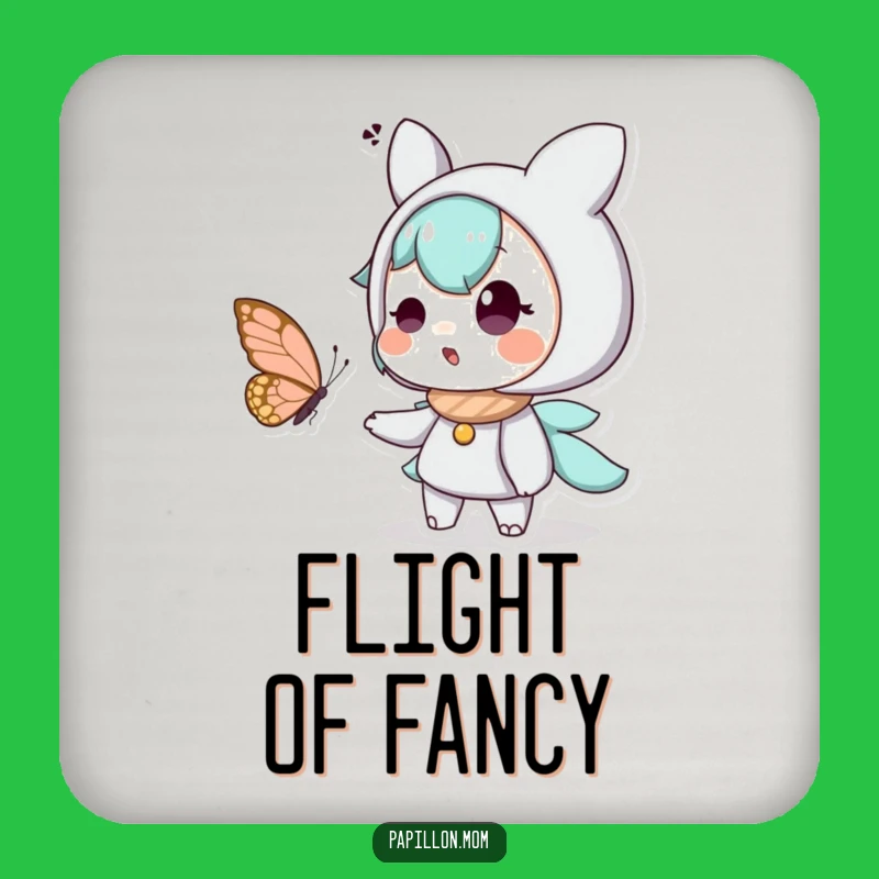 Funny Butterfly Surprise Drink Coaster: Protect Surface Character Delight, Unique Funny Gift