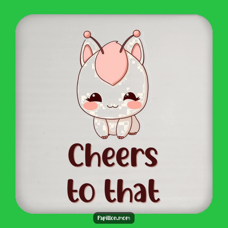 Funny Twitching Antennae Character Coaster: Protect Surfaces Playfully