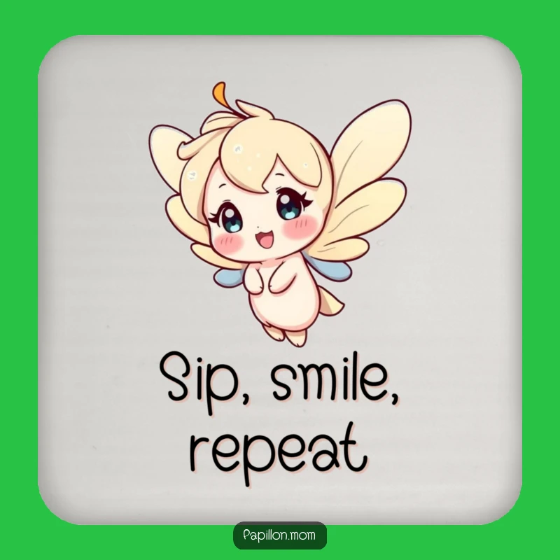 Funny Happy Fluttering Character Coaster: Add Joy to Your Table
