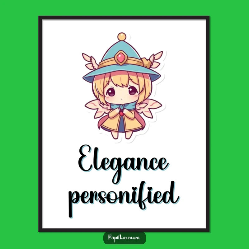 Funny Elegant Hat Character Poster: Sophisticated Wall Art
