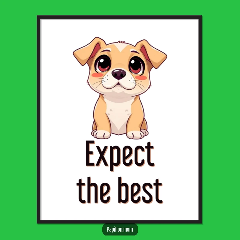 Funny Adoring Dog Poster: Heartwarming Art for Dog Enthusiasts, Ideal Funny Gift