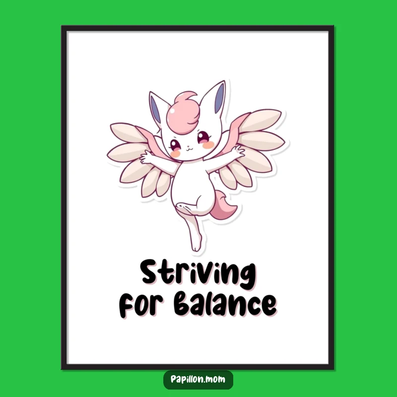 Funny Balancing Character Poster: Art of Poise and Skill