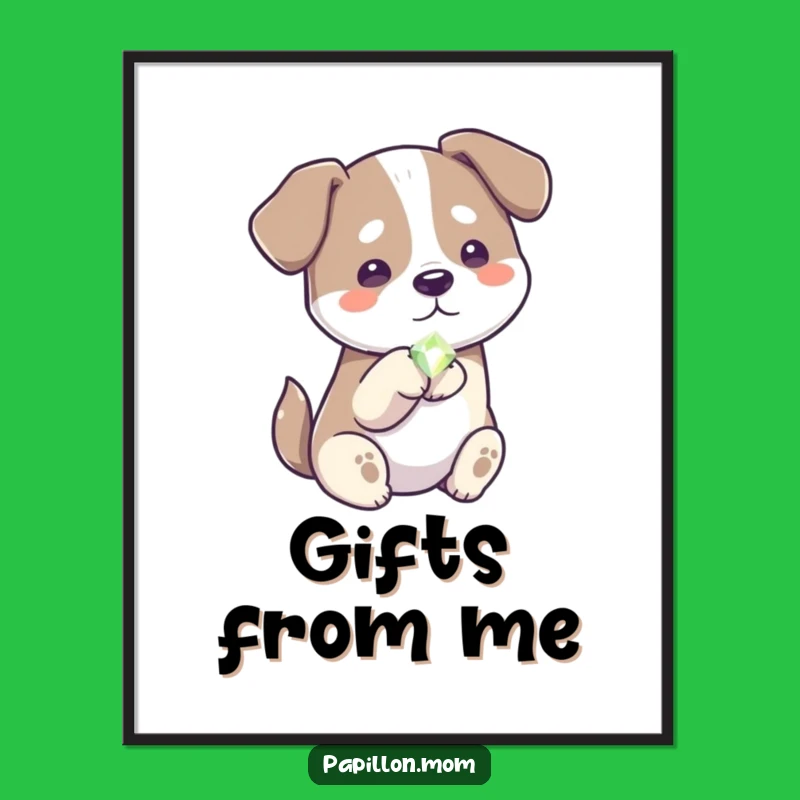 Funny Generous Dog Poster: Elegant Art for Kind Souls, Ideal Funny Gift