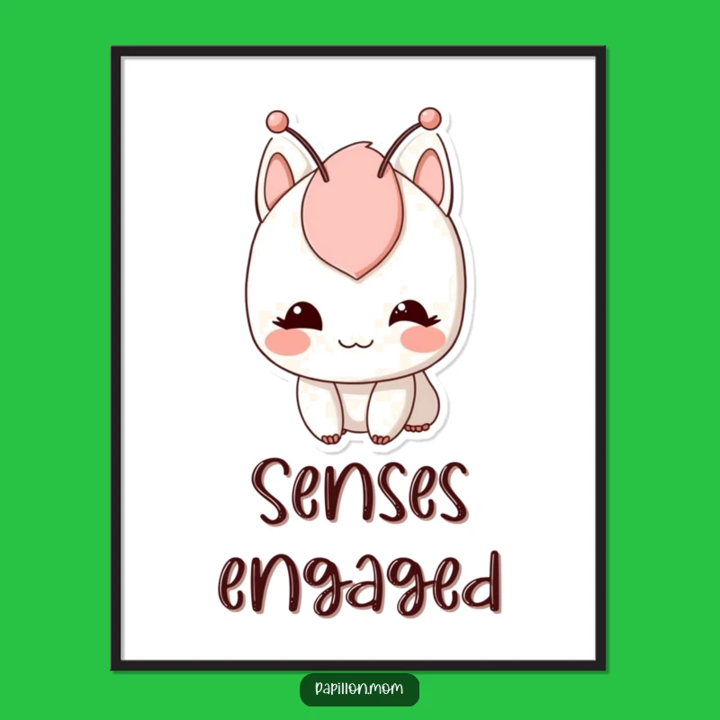 Funny Twitching Antennae Character Poster: Whimsical Art for Your Space