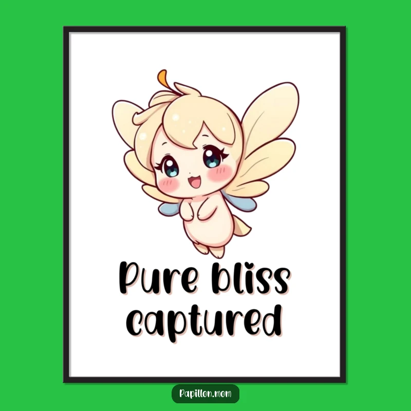 Funny Happy Fluttering Character Poster: Art That Radiates Joy