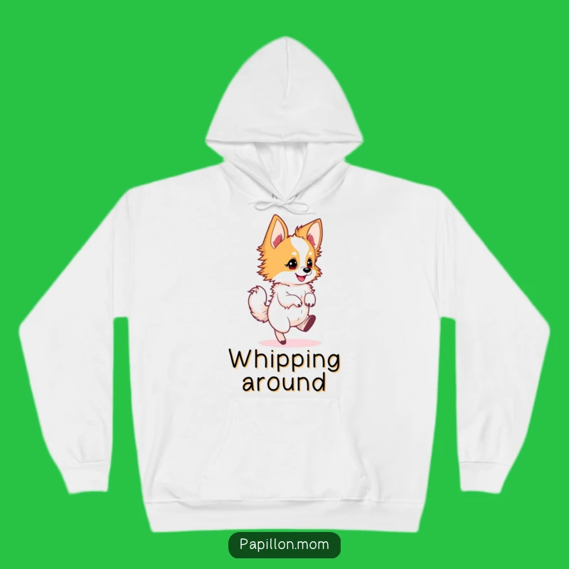 Cozy Funny Papillon Twirling Hoodie - Warm Funny Gift for Energetic Fans