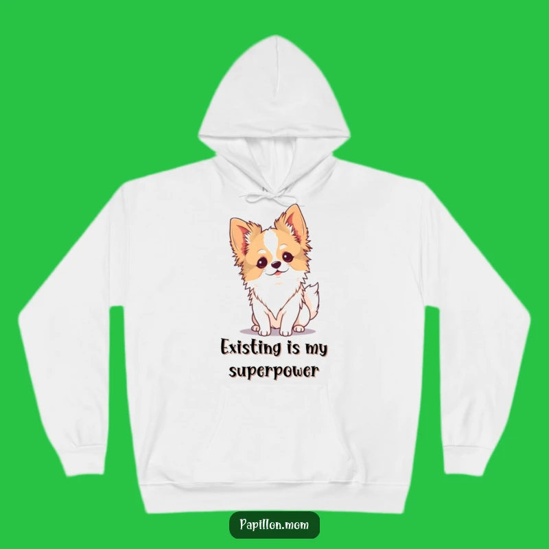 Funny Kawaii Papillon Dog Hoodie: Serene Breeze Comfort Gift!