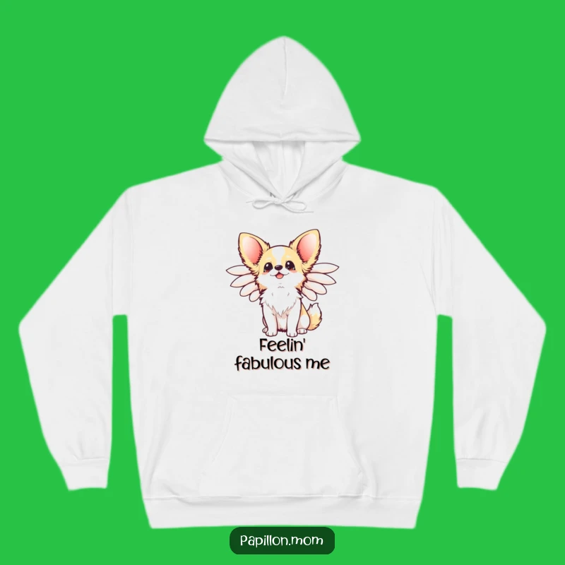 Cozy Funny Kawaii Papillon Dog Hoodie: Winged Wonder, Warm Gift!