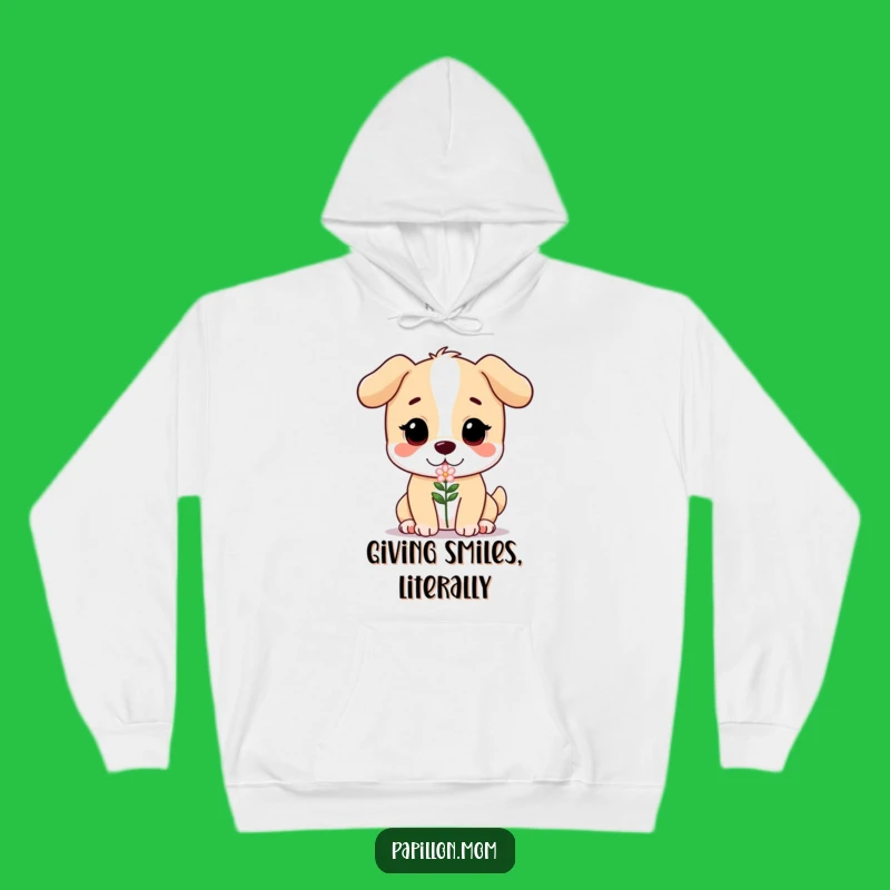 Funny Doggo Flower Hoodie: Cozy Gentle Dog Bloom Sweatshirt Funny Gift