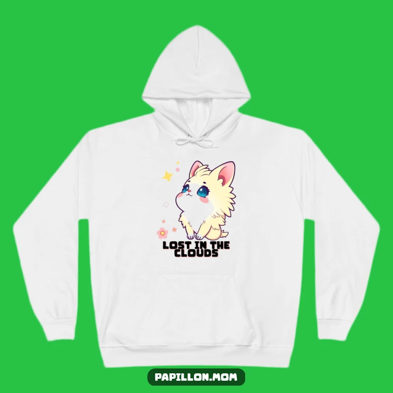 Funny Kawaii Papillon Hoodie: Cozy wonder-filled gaze, warm and charming funny gift.