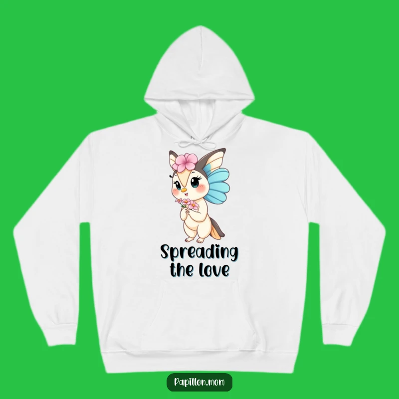 Cozy Funny Kawaii Papillon Lady Hoodie: Gentle Grace and Warmth