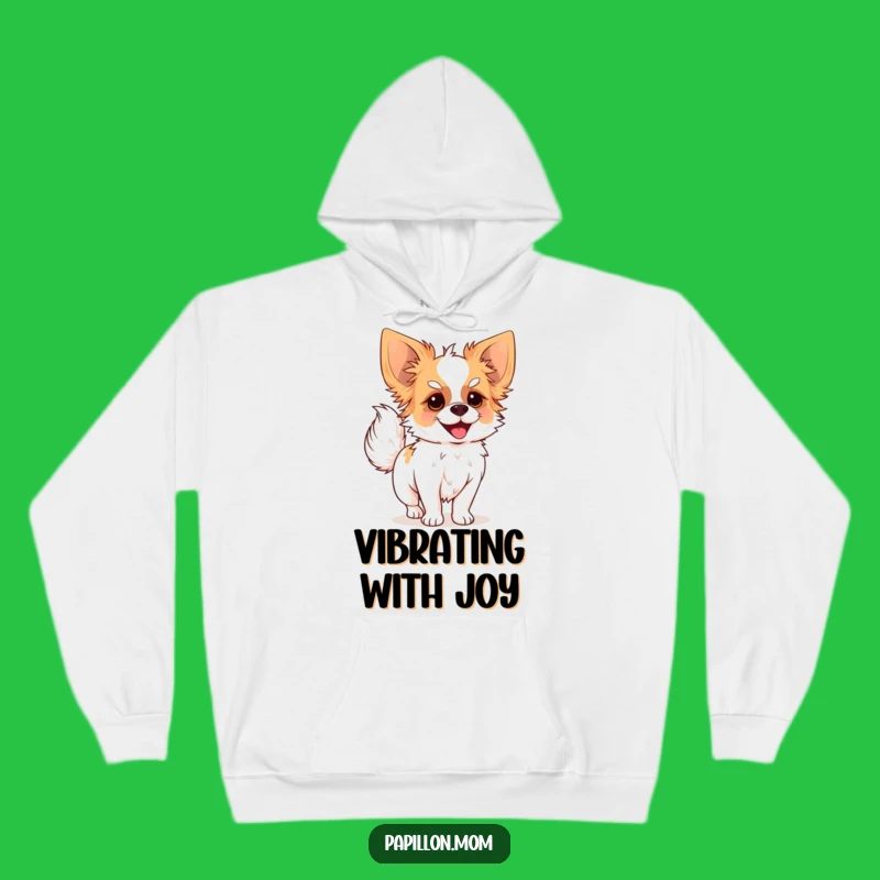 Funny Papillon Dog Tail Wag Hoodie - Cozy Up With Canine Exuberance