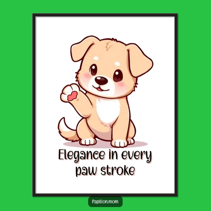 Free Printable Wall Art: Posh Dog Pose, Elegant Downloadable Art for Decor