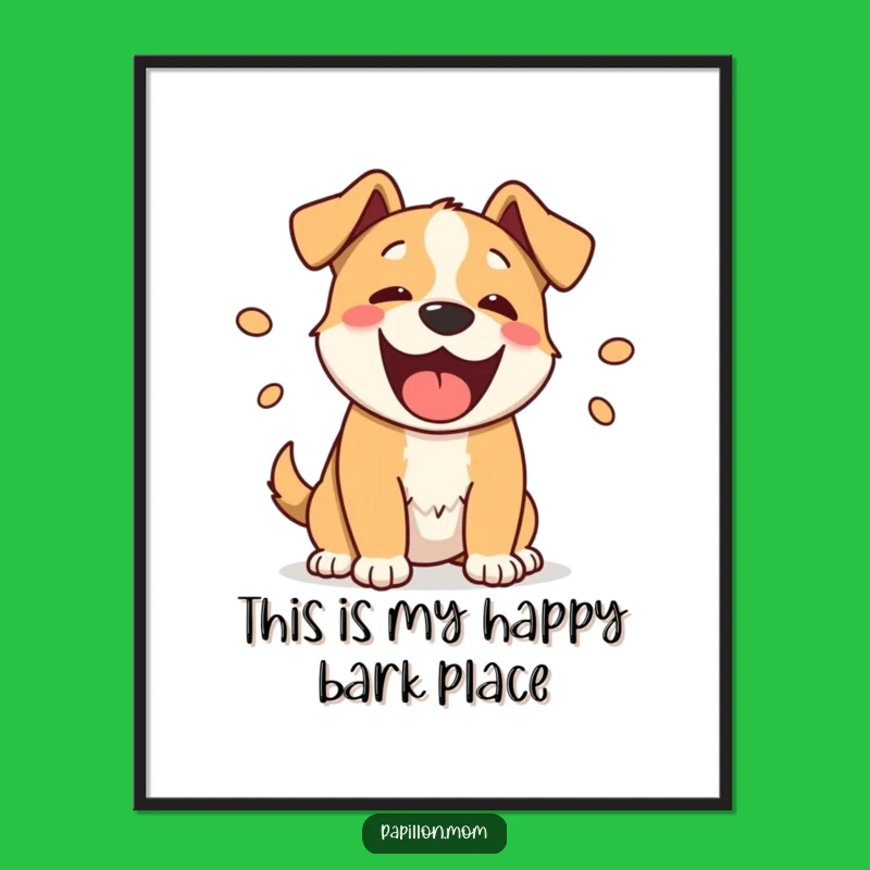 Free Printable Wall Art: Funny Barking Dog - Hilarious Downloadable Decor