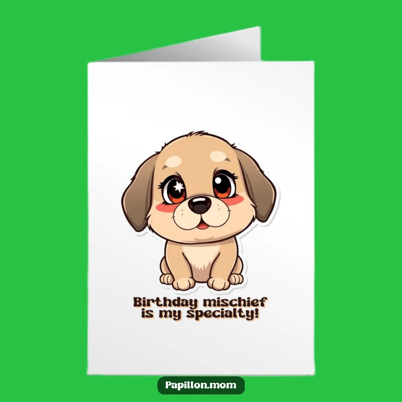 Free Printable Birthday Card: Winking Dog, Mischievous Downloadable Gift for Fun