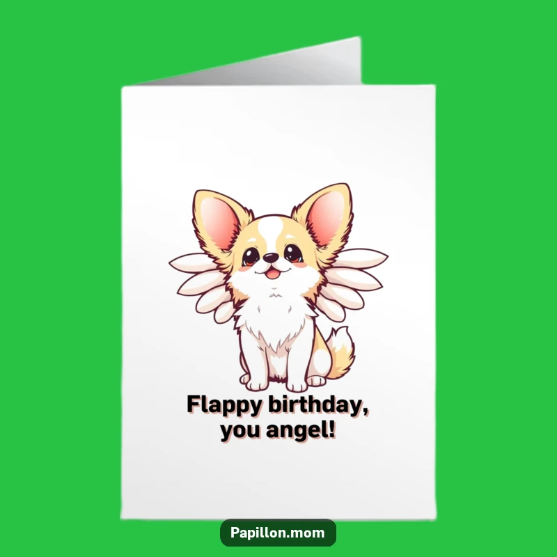 Free Printable Papillon Birthday Card: Happy Dog, Funny Downloadable Gift!