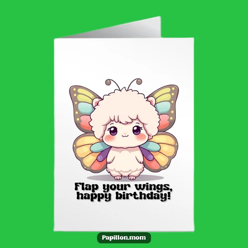 Free Printable Birthday Card: Fluffy Wings, Downloadable Funny Gift for a Magical Day