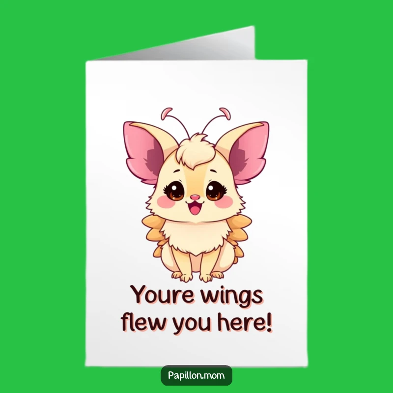 Free Printable Congrats Card: Excited Papillon Lady Animal for a Joyful Downloadable