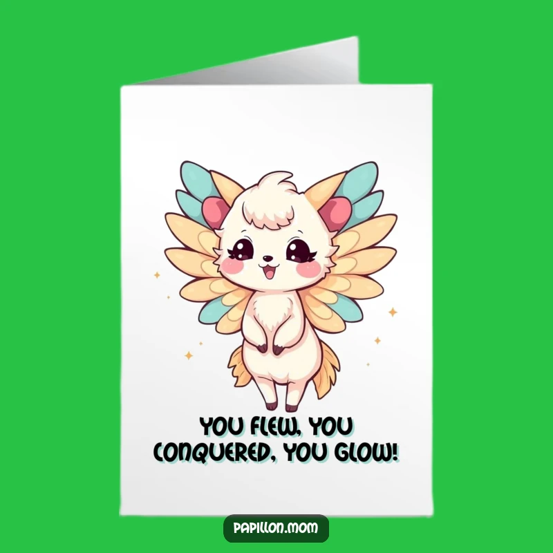 Free Printable Papillon Lady Congratulations Card: Joyful Downloadable Gift
