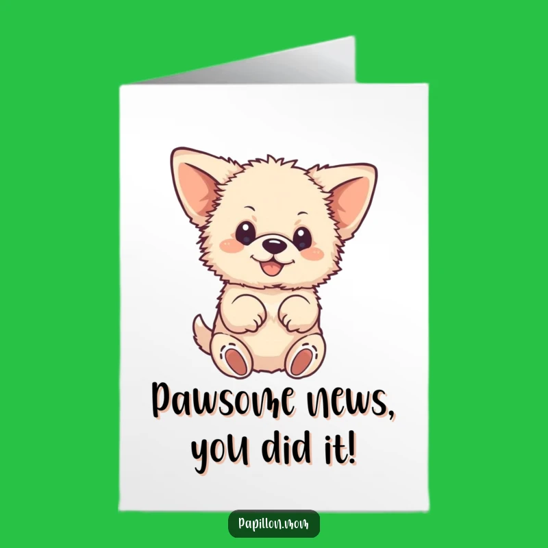 Free Printable Congrats Card: Fluffy Dog Paws, Joyful Downloadable for Achievements