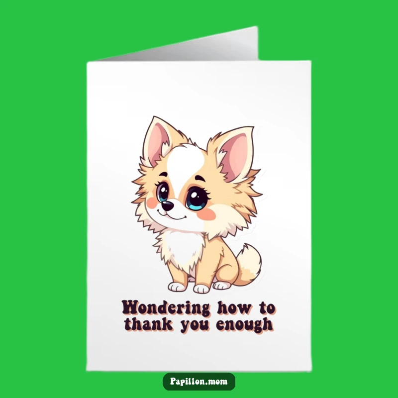 Free Printable Papillon Lady Thank You Card: Thoughtful Downloadable Gift