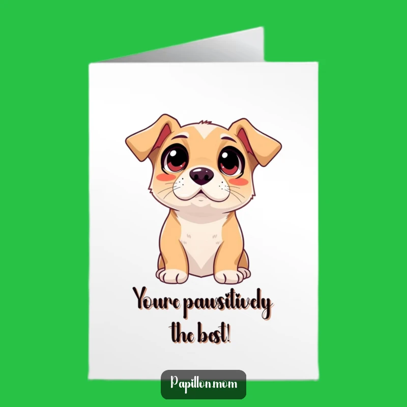 Free Printable Thank You Card: Adoring Dog - Heartfelt Downloadable Gift